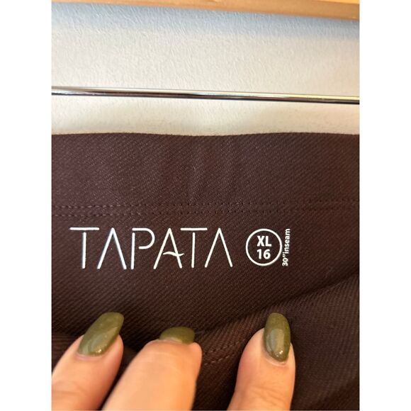 Tapata dark brown bootcut pull on pants XL stretchy slimming - Picture 4 of 11
